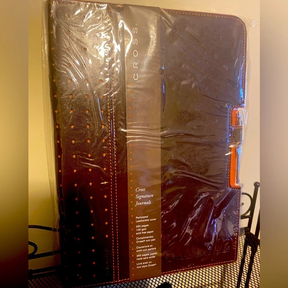 Cross Brown Leather Journal with Pen NWT